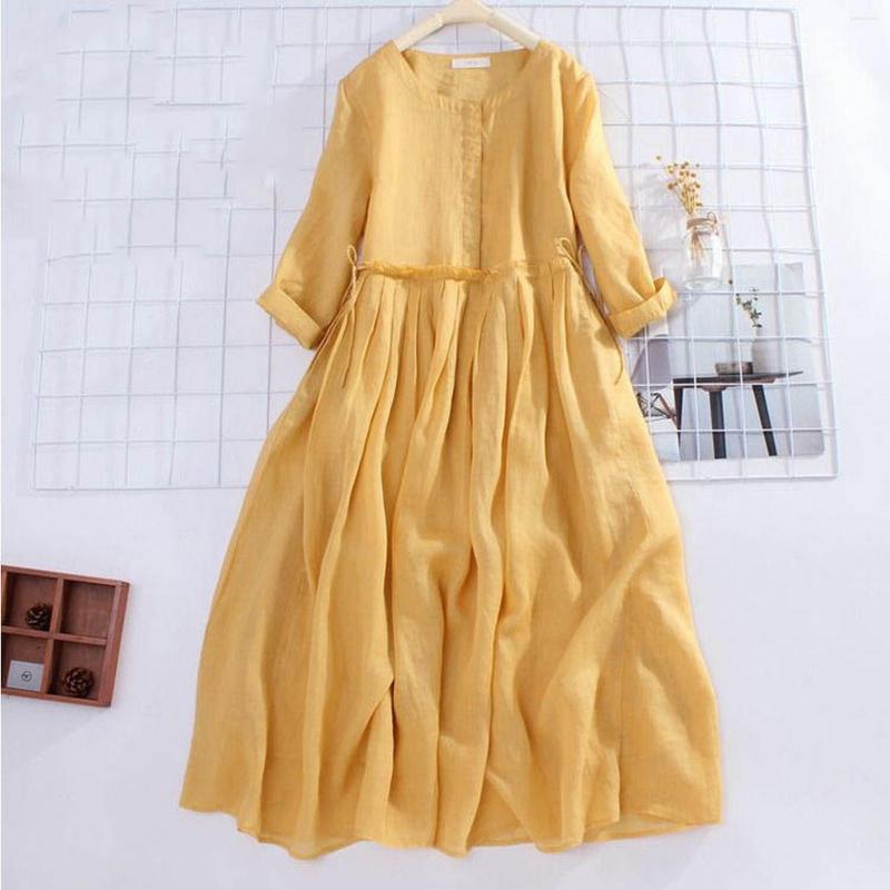 Casual Dresses Ladies 2023 Women'S Fashion Solid Color Flax Round Neck Pleated Drawstring Dress Summer Loose Sundress, Blue
Casual Dresses Ladies 2023 Women'S Fashion Solid Color Flax Round Neck Pleated Drawstring Dress Summer Loose Sundress, Blue