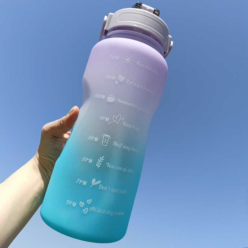 Herbalife Nutrition Bottle 1100/2000mlgradient Drinking Water Space Cup Milk Carton Water Bottle with Straw