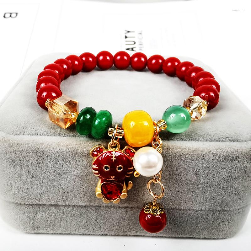 Charm Bracelets 2023 Chinese Style Year Of Life Transfer Red Tiger Bracelet Zodiac Elastic For Women Small Gift Jewelry
Charm Bracelets 2023 Chinese Style Year Of Life Transfer Red Tiger Bracelet Zodiac Elastic For Women Small Gift Jewelry