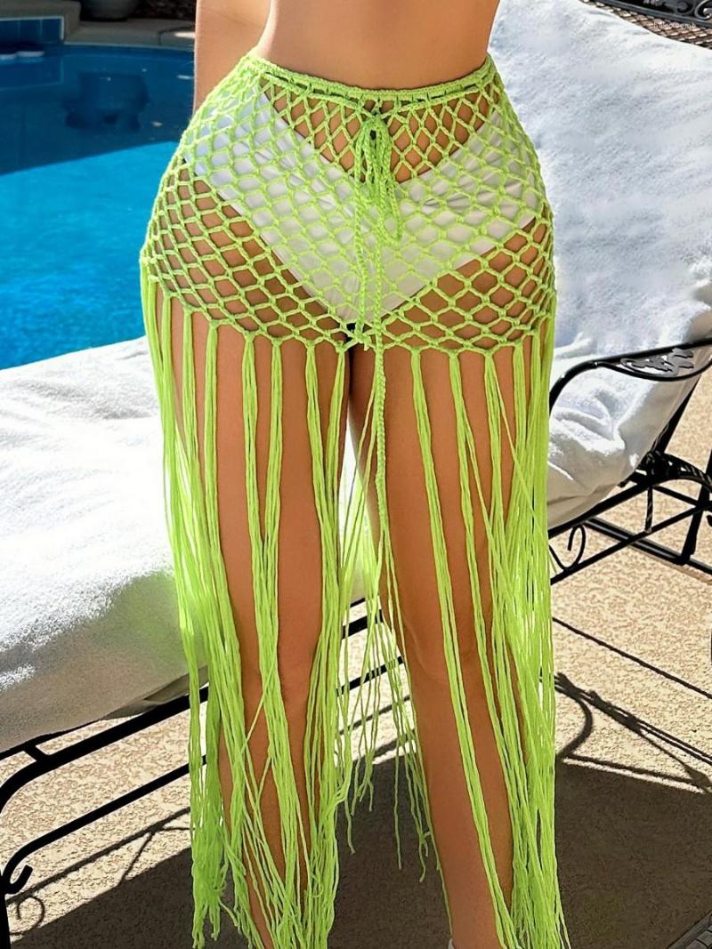 Women's Swimwear Women Bikini Cover Up Knitting Crochet Fringe Tassel Skirts Sunscreen Half Dress Cutout Solid Color Pool Beachwear, Green
Women's Swimwear Women Bikini Cover Up Knitting Crochet Fringe Tassel Skirts Sunscreen Half Dress Cutout Solid Color Pool Beachwear, Green