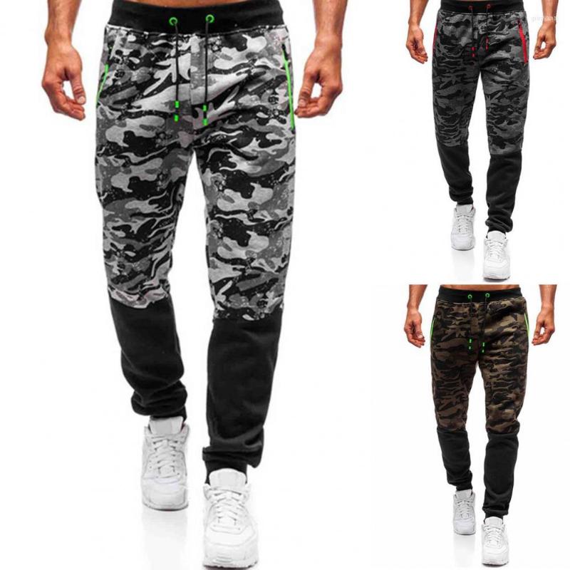 Men's Pants High Street Men Sweatpants Camouflage Elastic Waist Casual Breathable Patchwork Autumn Trousers For Daily Wear, Army green 
Men's Pants High Street Men Sweatpants Camouflage Elastic Waist Casual Breathable Patchwork Autumn Trousers For Daily Wear, Army green