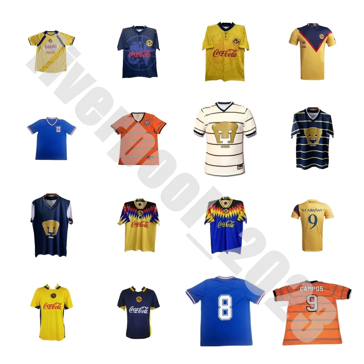 UNAM RETRO soccer Jerseys Club America LIGA MX Football Shirts MEXICO R.SAMBUEZA P.AGUILAR O.PERALTA C.DOMINGUEZ MATHEUS 94 95 98 05 06 .CABANAS CACERES B.VALDEZ uniform
UNAM RETRO soccer Jerseys Club America LIGA MX Football Shirts MEXICO R.SAMBUEZA P.AGUILAR O.PERALTA C.DOMINGUEZ MATHEUS 94 95 98 05 06 .CABANAS CACERES B.VALDEZ uniform