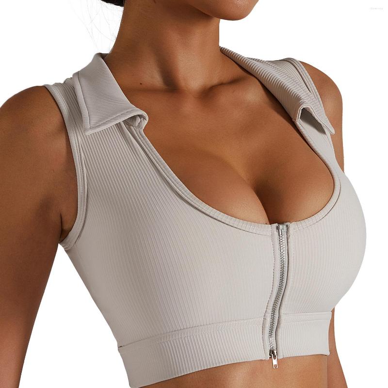 Yoga Outfit Collar Sexy A Quarter Zipper Sports Bras For Women Rid Fitness Vest High Elastic Gym Crop Top Underwear, Green
Yoga Outfit Collar Sexy A Quarter Zipper Sports Bras For Women Rid Fitness Vest High Elastic Gym Crop Top Underwear, Green