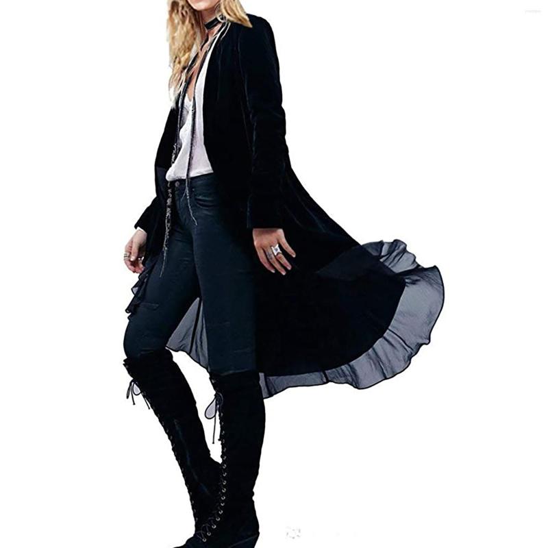 Women' Jackets Leather Blue Jacket Women Ruffled Asymmetric Coat Long Blazers Casual Gray Colored Jean, Black
Women' Jackets Leather Blue Jacket Women Ruffled Asymmetric Coat Long Blazers Casual Gray Colored Jean, Black