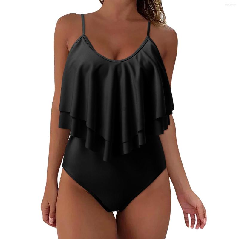 Women's Swimwear Ladies One Piece Summer Ruffled Monokini 2023 Swimsuit Leaf Solid Conservative Backless Bikini, Black
Women's Swimwear Ladies One Piece Summer Ruffled Monokini 2023 Swimsuit Leaf Solid Conservative Backless Bikini, Black