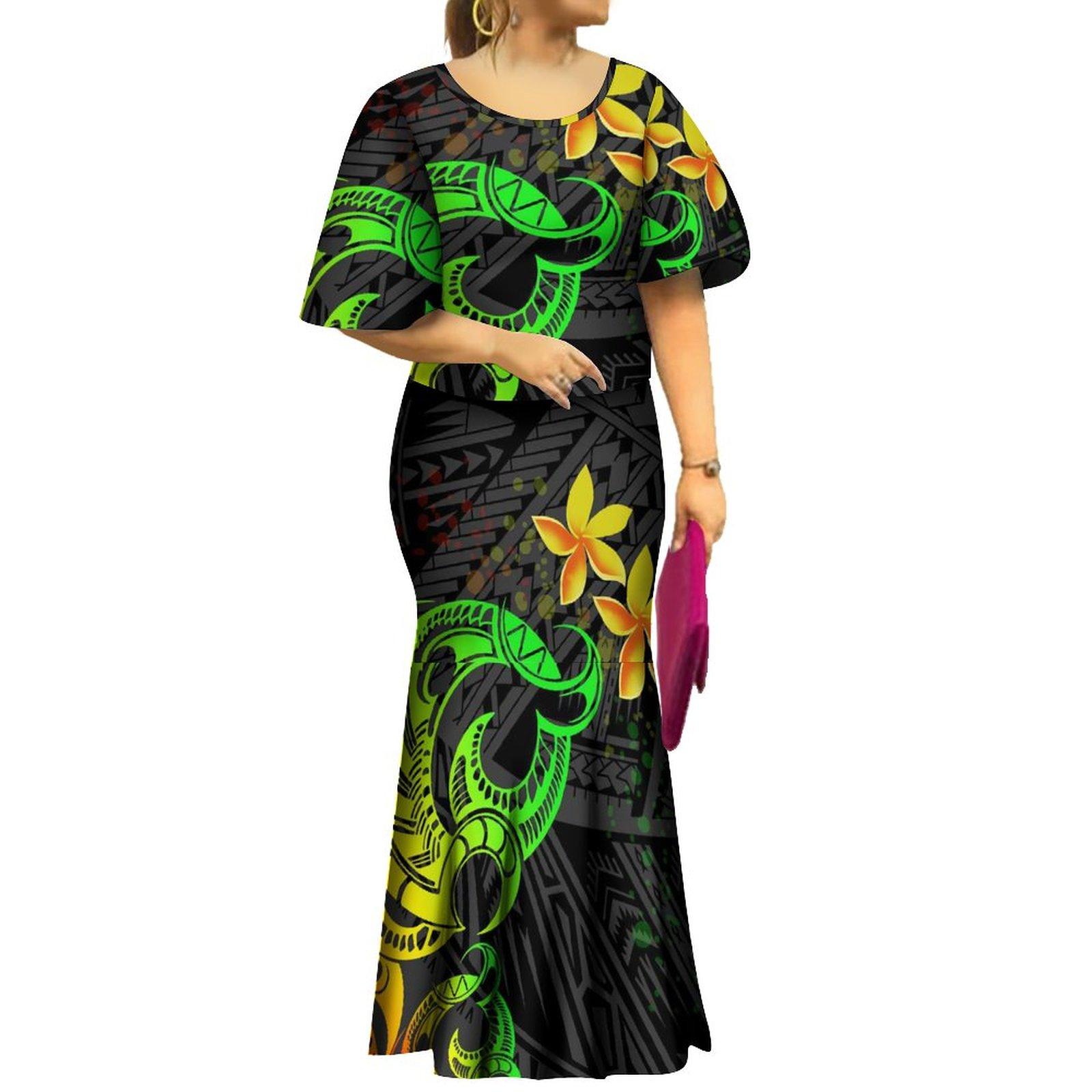 Dresses Luxury Design Samoan Puletasi Set Print Bat Sleeve Ptaha Polynesian Tribal Design Maxi Fishtail Skirt Womens 2 Piece Set, Whoysbpez9d1-1
Dresses Luxury Design Samoan Puletasi Set Print Bat Sleeve Ptaha Polynesian Tribal Design Maxi Fishtail Skirt Womens 2 Piece Set, Whoysbpez9d1-1