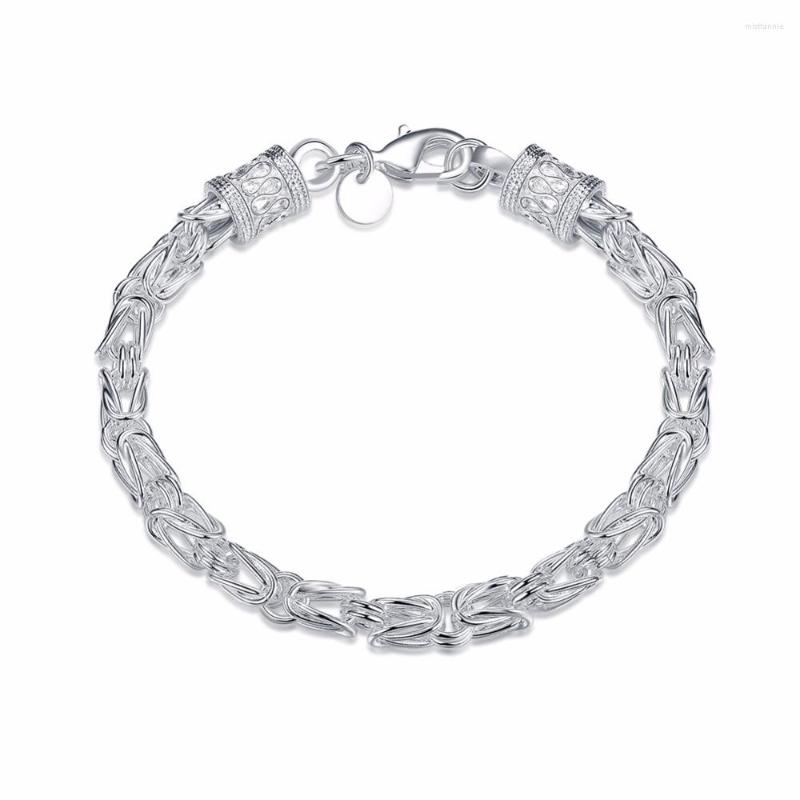Link Bracelets 925 Sterling Silver Lobster Deduction Male Models Geometric Pattern Hollow Bracelet Gave Her Boyfriend's Birthday Gift
Link Bracelets 925 Sterling Silver Lobster Deduction Male Models Geometric Pattern Hollow Bracelet Gave Her Boyfriend's Birthday Gift