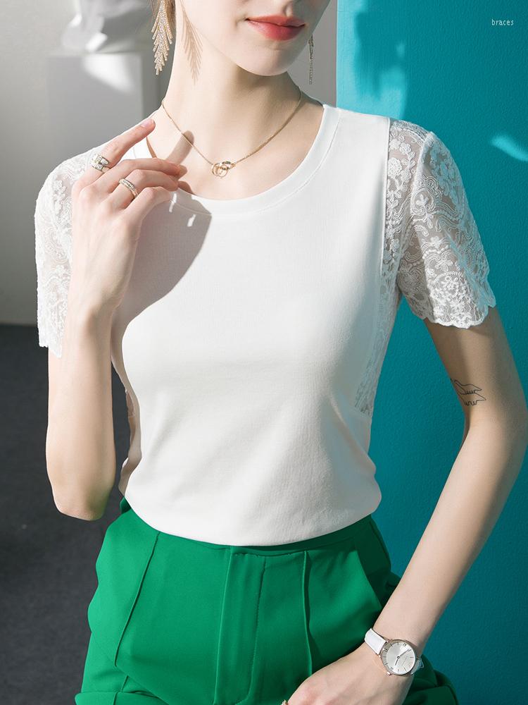 Women' T Shirts Lace Stitching Petal Sleeve Short-sleeved T-shirt Women' Hollow Spring And Summer Round Neck Top Y2k Tops Korean, Black
Women' T Shirts Lace Stitching Petal Sleeve Short-sleeved T-shirt Women' Hollow Spring And Summer Round Neck Top Y2k Tops Korean, Black