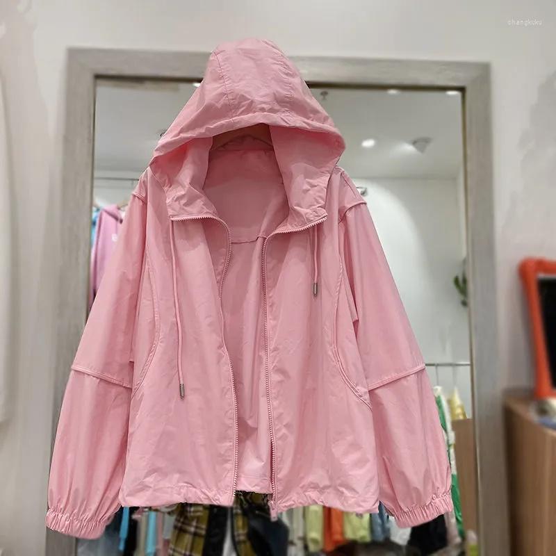 Women's Jackets 2023 Fashion Women's Jacket Summer Hooded Casual Loose Thin Sun Protection Clothing Female Windbreaker Outerwear, Blue
Women's Jackets 2023 Fashion Women's Jacket Summer Hooded Casual Loose Thin Sun Protection Clothing Female Windbreaker Outerwear, Blue