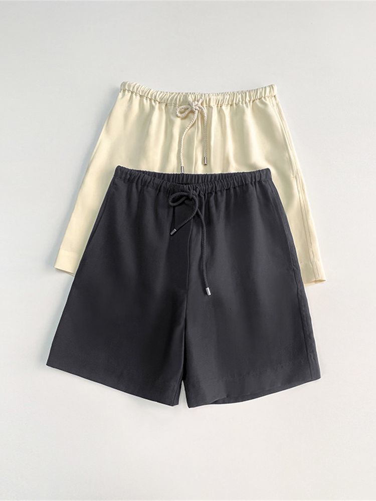 Women's Shorts Women Drawstring Simple Shorts 2 Colors All-Match Casual High Waist Ladies Shorts with Pockets Summer 230509, Black 
Women's Shorts Women Drawstring Simple Shorts 2 Colors All-Match Casual High Waist Ladies Shorts with Pockets Summer 230509, Black