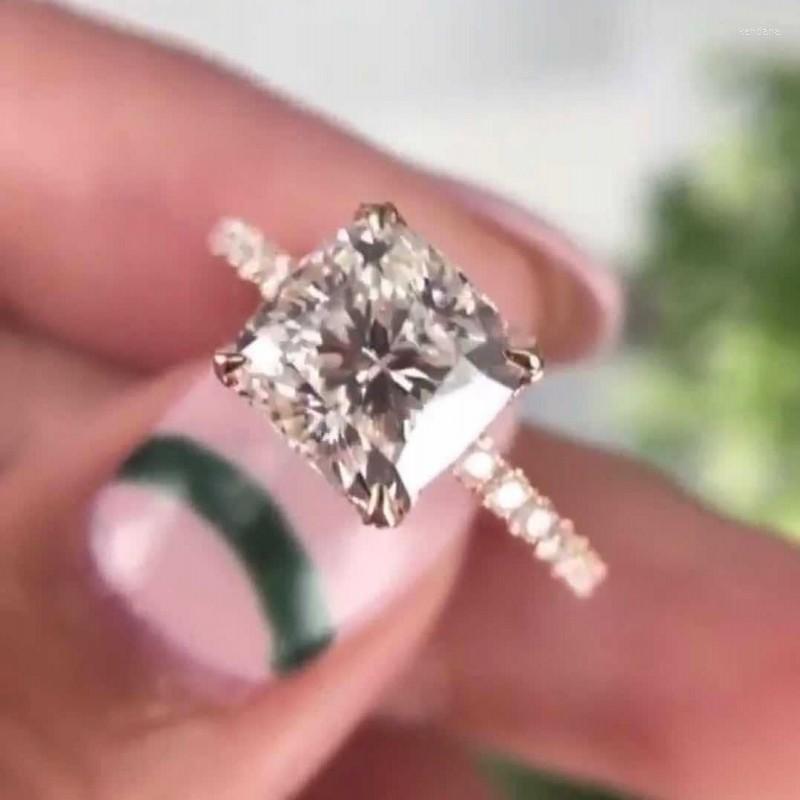 Cluster Rings Fashion Promise Ring Silver Color Cushion Cut Cz Stone Party Wedding Band For Women Engagement Jewelry
Cluster Rings Fashion Promise Ring Silver Color Cushion Cut Cz Stone Party Wedding Band For Women Engagement Jewelry