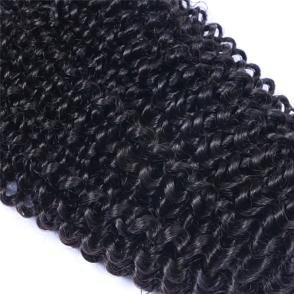 Brazilian Virgin Human Kinky Curly Unprocessed Remy Hair Weaves Double Wefts 100G/Bundle 1Bundle/Lot Can Be Dyed Bleached