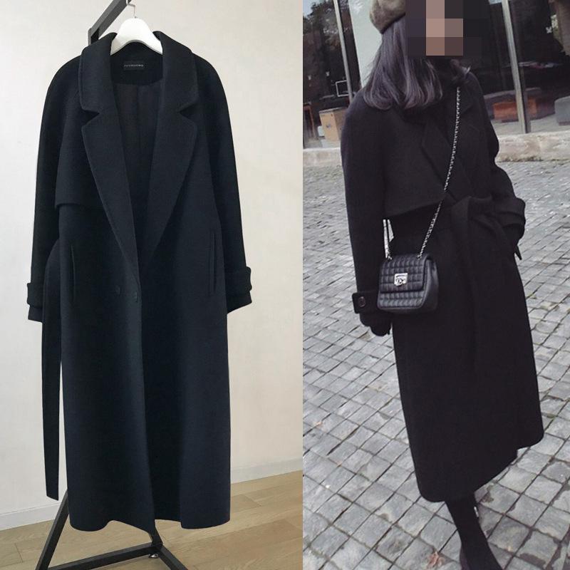 Women' Wool & Blends Spring Autumn Women Cashmere Trench Coat Elegant Outerwear Korean Casual Loose Streetwear Female Long Sleeve Overcoat, Black
Women' Wool & Blends Spring Autumn Women Cashmere Trench Coat Elegant Outerwear Korean Casual Loose Streetwear Female Long Sleeve Overcoat, Black