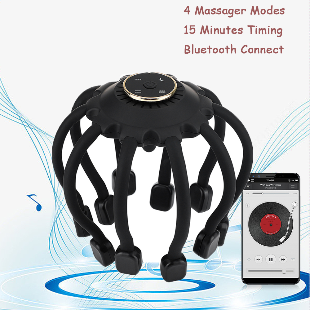 

Head Massager Scalp Anti Stress Octopus Claw Electric Massageador Hair Massage Therapeutic Scratcher Bluetooth Beauty Health 230508