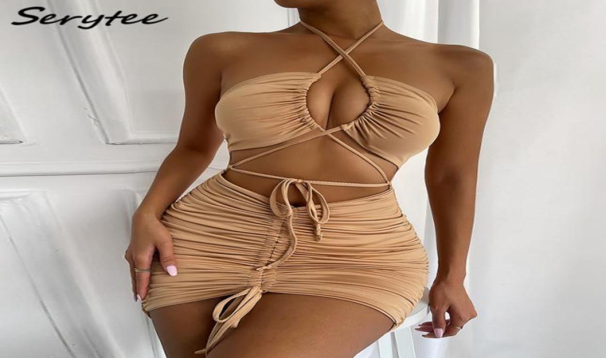 Serytee Fashion Ruched Lace Up Bandage Halter Sexy Dress Women 2022 Summer Backless Sleeveless Drawstring Club Bodycon Dress Women2789104, Black
Serytee Fashion Ruched Lace Up Bandage Halter Sexy Dress Women 2022 Summer Backless Sleeveless Drawstring Club Bodycon Dress Women2789104, Black