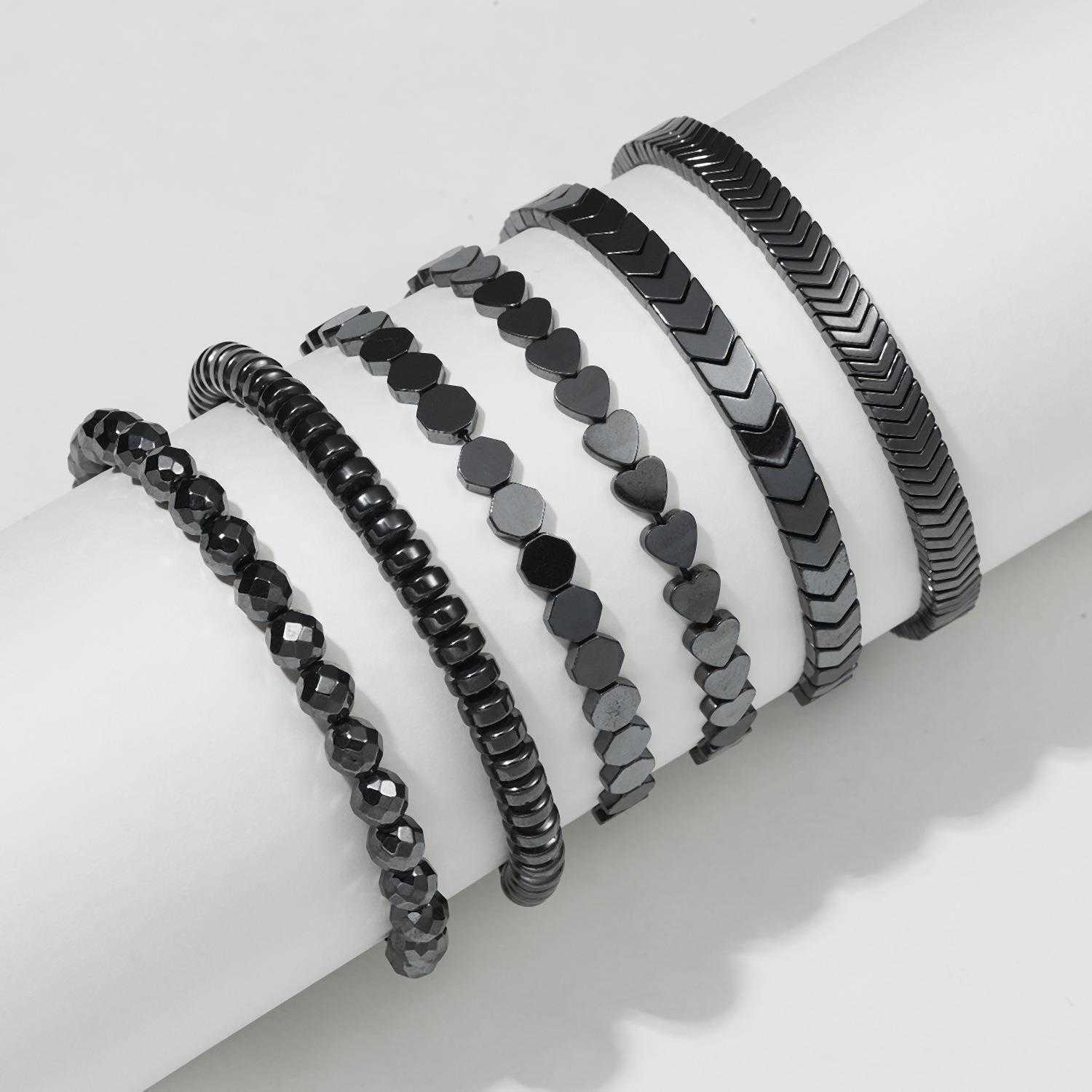 Geometric Creative Heart Flat Bracelet Beads Round Haematite Hand Weaving Personalized Adjustable
Geometric Creative Heart Flat Bracelet Beads Round Haematite Hand Weaving Personalized Adjustable