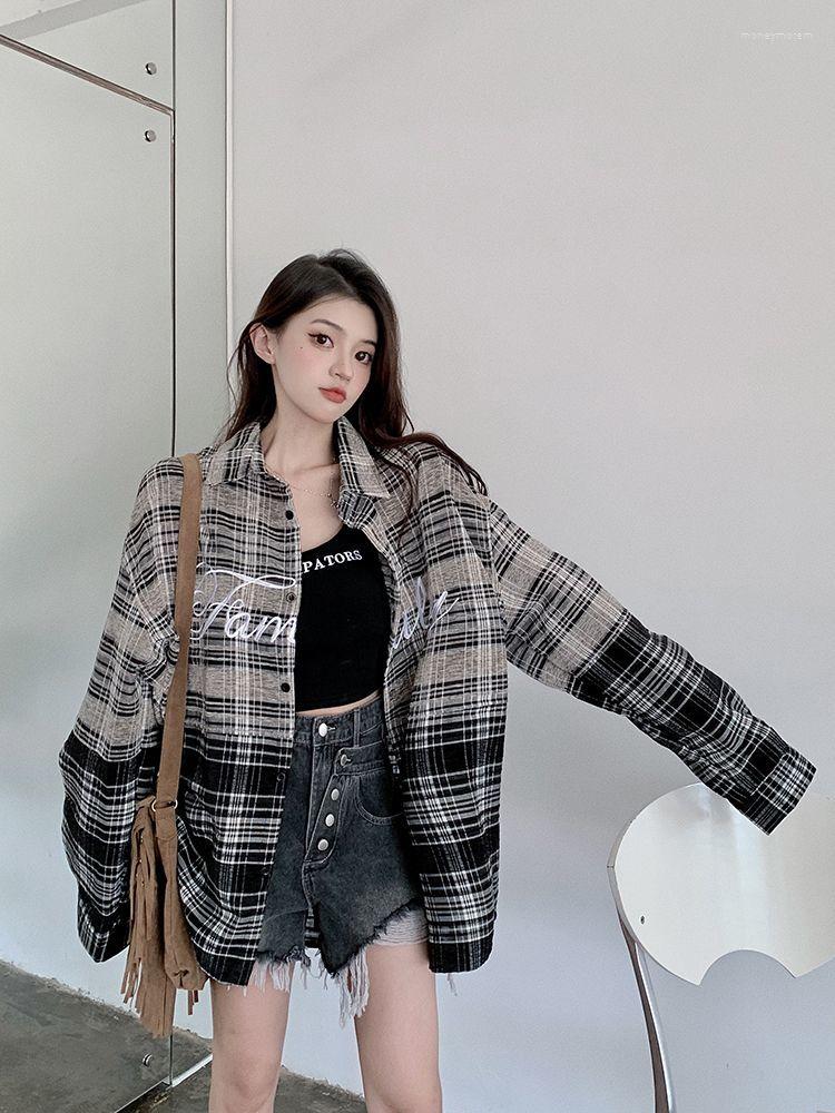 Women' Blouses Vintage Embroidery Plaid Shirt Coat Women' Spring Autumn Design Long Sleeve Cardigan Top Women 2023, Black
Women' Blouses Vintage Embroidery Plaid Shirt Coat Women' Spring Autumn Design Long Sleeve Cardigan Top Women 2023, Black