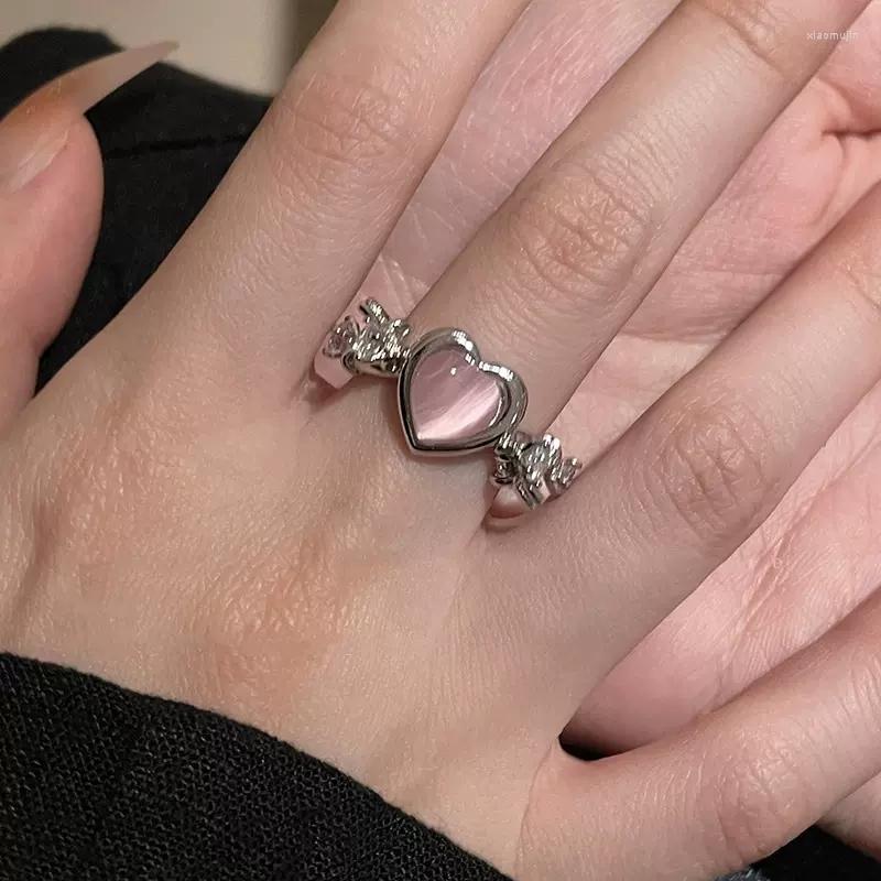 Cluster Rings Girl Goth Pink Opal Heart Thorns Crystal Zircon Metal Opened Adjustable Ring For Egirl Party Grunge Y2k Jewelry Accessories
Cluster Rings Girl Goth Pink Opal Heart Thorns Crystal Zircon Metal Opened Adjustable Ring For Egirl Party Grunge Y2k Jewelry Accessories