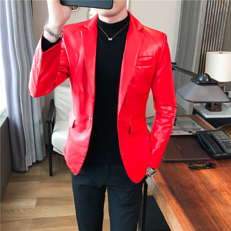 Men's Jackets Men's Fashion Clothing Casual Black White Suit Leather Jacket Solid Color Business Suit Collar PU Blazers Dress Coat Men's 230509, Red
Men's Jackets Men's Fashion Clothing Casual Black White Suit Leather Jacket Solid Color Business Suit Collar PU Blazers Dress Coat Men's 230509, Red