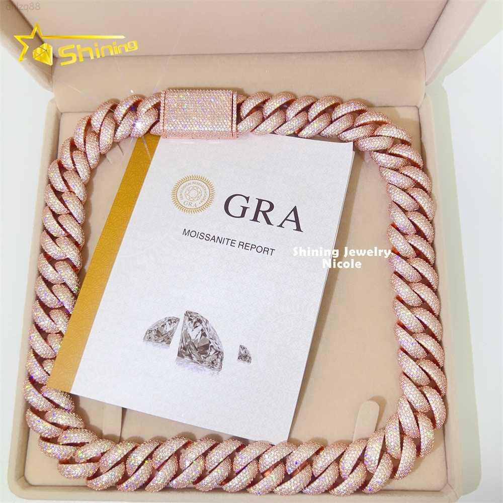 High Quality New Fashion Thick Heavy Iced Out 5 Rows 20mm Moissanite Jewelry Necklace Silver Rose Gold Cuban Link Chain
High Quality New Fashion Thick Heavy Iced Out 5 Rows 20mm Moissanite Jewelry Necklace Silver Rose Gold Cuban Link Chain