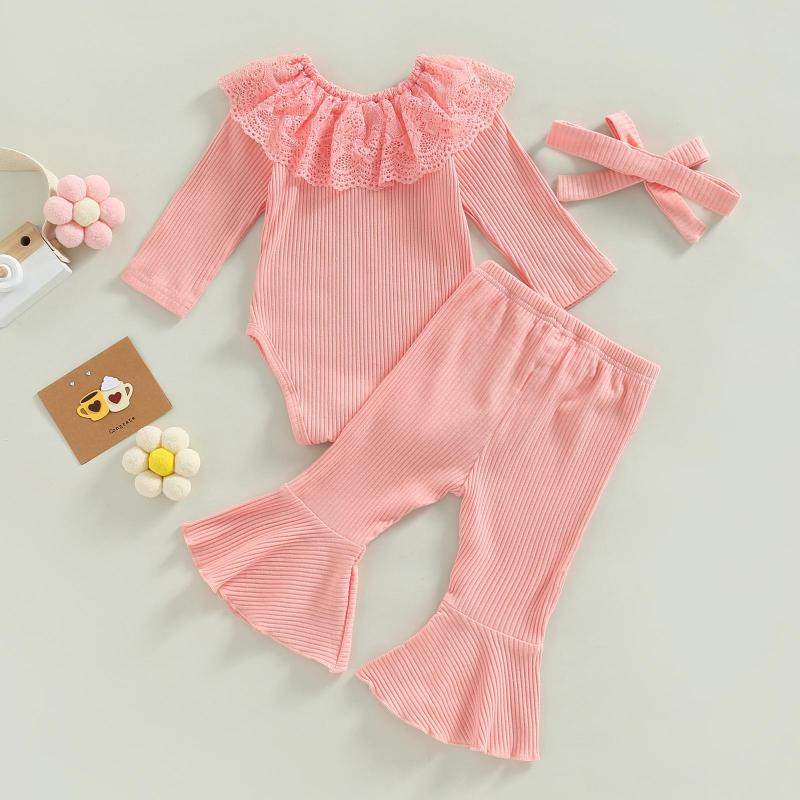 Clothing Sets Baby Girl 3-Piece Autumn Sweet Fashion Set Long Sleeve Lace Trim Stand Collar Romper Jumpsuit Bow Knot Flare Headband, Black
Clothing Sets Baby Girl 3-Piece Autumn Sweet Fashion Set Long Sleeve Lace Trim Stand Collar Romper Jumpsuit Bow Knot Flare Headband, Black