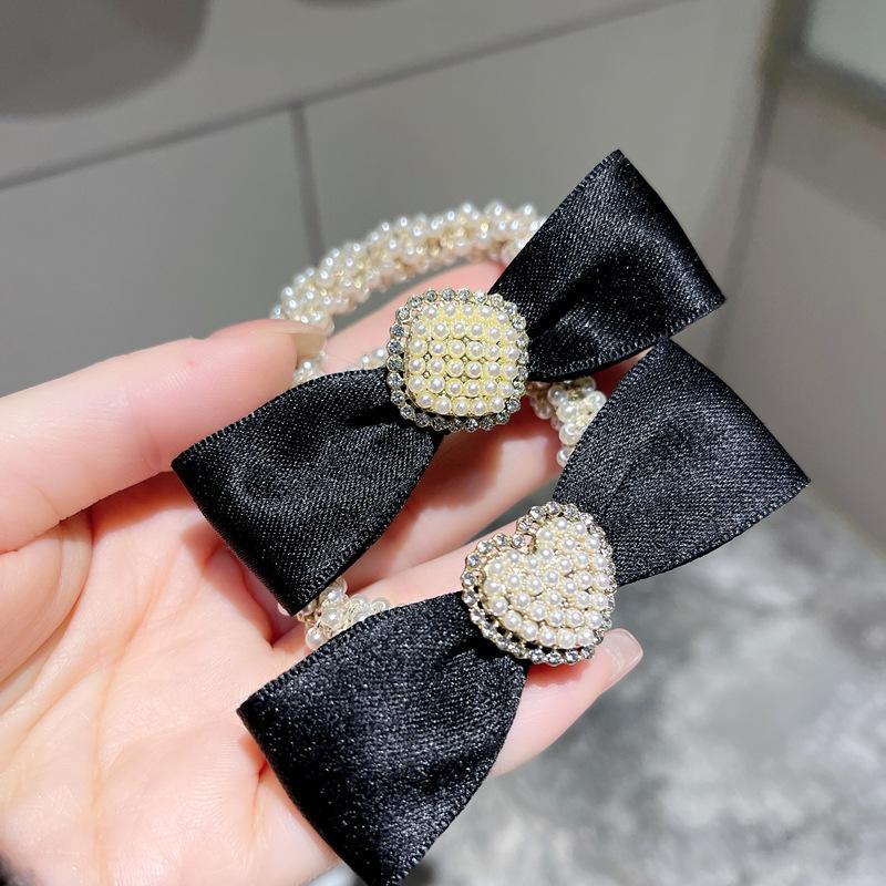 Hair Accessories Retro Korean Bow Designer Elastic Ties For Women With Pearl Crystal Rhinestone Bands Girls
Hair Accessories Retro Korean Bow Designer Elastic Ties For Women With Pearl Crystal Rhinestone Bands Girls