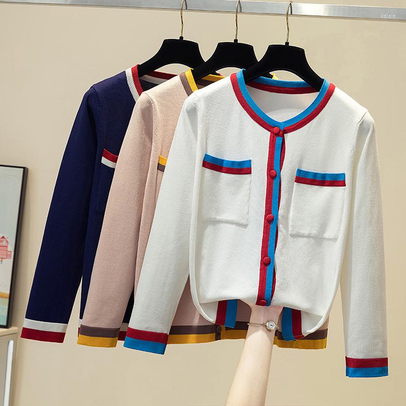Women's Knits Autumn 2023 Women Cardigan Hit Color Striped Fashion Sweater Long Sleeve Top Woman Sweaters Cardigans Thin Knit Coat Pull, Blue
Women's Knits Autumn 2023 Women Cardigan Hit Color Striped Fashion Sweater Long Sleeve Top Woman Sweaters Cardigans Thin Knit Coat Pull, Blue