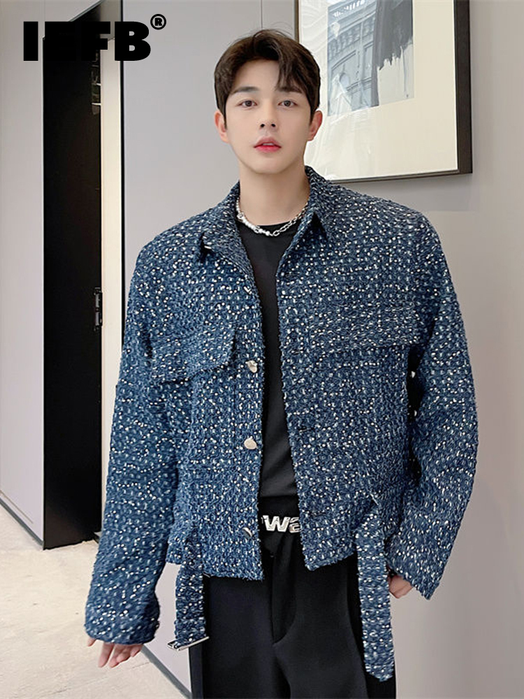 Men's Jackets IEFB Sequins Decorated Korean Style Light Luxury Slim Male Fashionable Idle Short Denim Jacket Personality Tops 9A1627 230509, Navy blue
Men's Jackets IEFB Sequins Decorated Korean Style Light Luxury Slim Male Fashionable Idle Short Denim Jacket Personality Tops 9A1627 230509, Navy blue