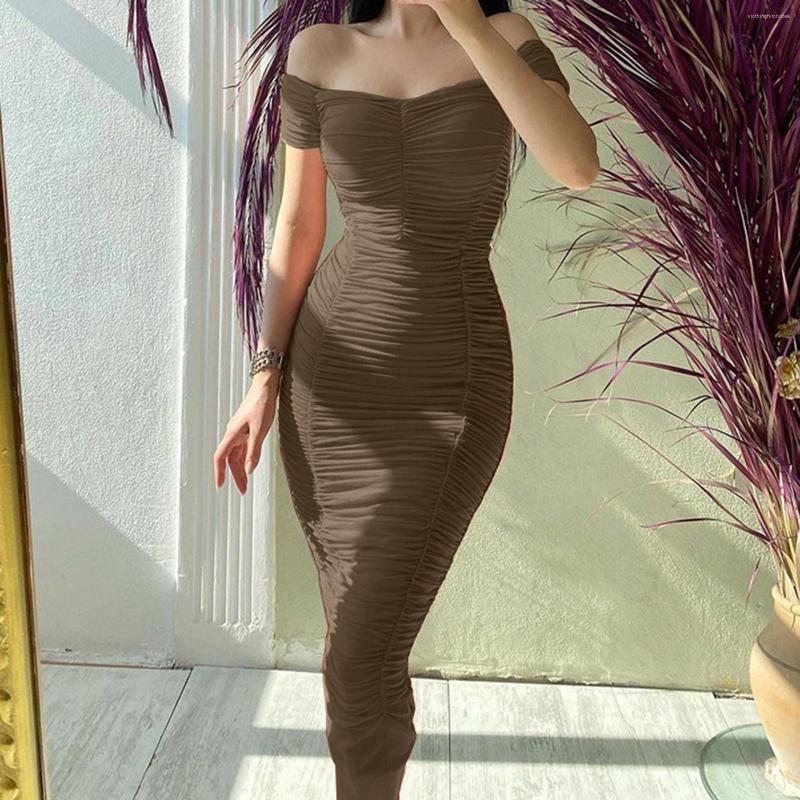 Casual Dresses Short Sleeve One Shoulder Dress Solid Color Gathered Sexy Slim Long Women Club Party For Summer Vestidos, Red
Casual Dresses Short Sleeve One Shoulder Dress Solid Color Gathered Sexy Slim Long Women Club Party For Summer Vestidos, Red