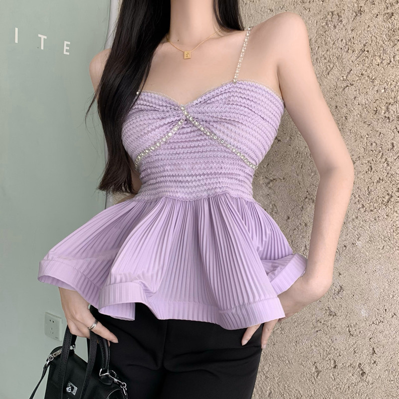 Camisoles Tanks Summer Ruffles Beading Camisole Girls Fashion Fairy Camis Top Women Faux Diamonds Spaghetti Straps 230508, Purple
Camisoles Tanks Summer Ruffles Beading Camisole Girls Fashion Fairy Camis Top Women Faux Diamonds Spaghetti Straps 230508, Purple