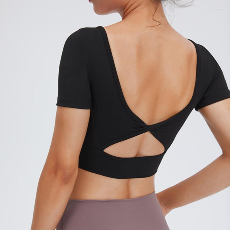 Active Shirts Sexy Cropped Yoga Top Beautiful Back Fitness T Shirt Women Breathable Running Training Sport T-shirt Gym Tops With Chest, Black
Active Shirts Sexy Cropped Yoga Top Beautiful Back Fitness T Shirt Women Breathable Running Training Sport T-shirt Gym Tops With Chest, Black