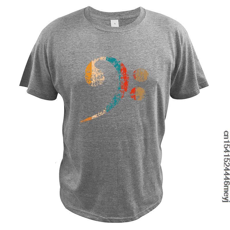 Men's T-Shirts Vintage Bass Clef T Shirt Gift for Bass Players Bassists T Shirt 100% Cotton Summer Short Sleeve EU Size Tees For Men 230509