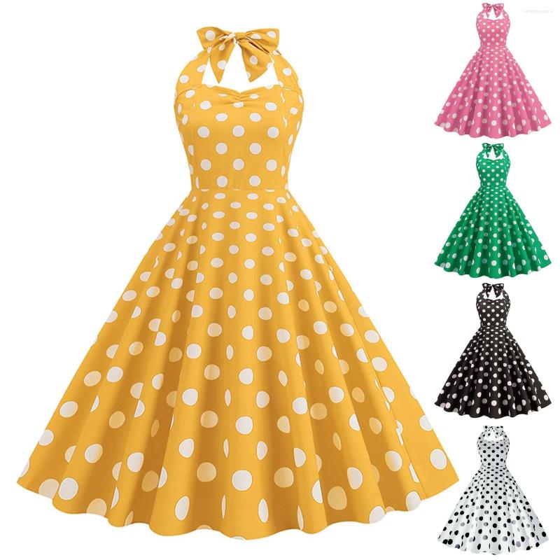 Casual Dresses Vintage For Women Rockabilly Polka Dot Print Sexy Lace Up Sleeveless High Waist Swing Dress Party Midi Vestidos, Pink
Casual Dresses Vintage For Women Rockabilly Polka Dot Print Sexy Lace Up Sleeveless High Waist Swing Dress Party Midi Vestidos, Pink