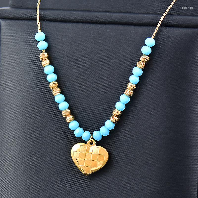 Pendant Necklaces SINLEERY 316L Stainless Steel Necklace For Women Gold Color Heart Drop Choker Neck Blue Crystal Fashion Jewelry DL026 SSB
Pendant Necklaces SINLEERY 316L Stainless Steel Necklace For Women Gold Color Heart Drop Choker Neck Blue Crystal Fashion Jewelry DL026 SSB