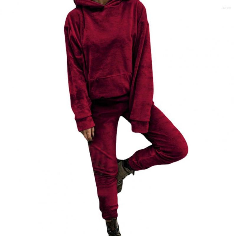 Women' Two Piece Pants 2 Pcs/Set Women Winter Tracksuit Solid Color Hooded Slim Fit Pocket Pullover Keep Warm Soft Elastic Waist Top, Dark red
Women' Two Piece Pants 2 Pcs/Set Women Winter Tracksuit Solid Color Hooded Slim Fit Pocket Pullover Keep Warm Soft Elastic Waist Top, Dark red