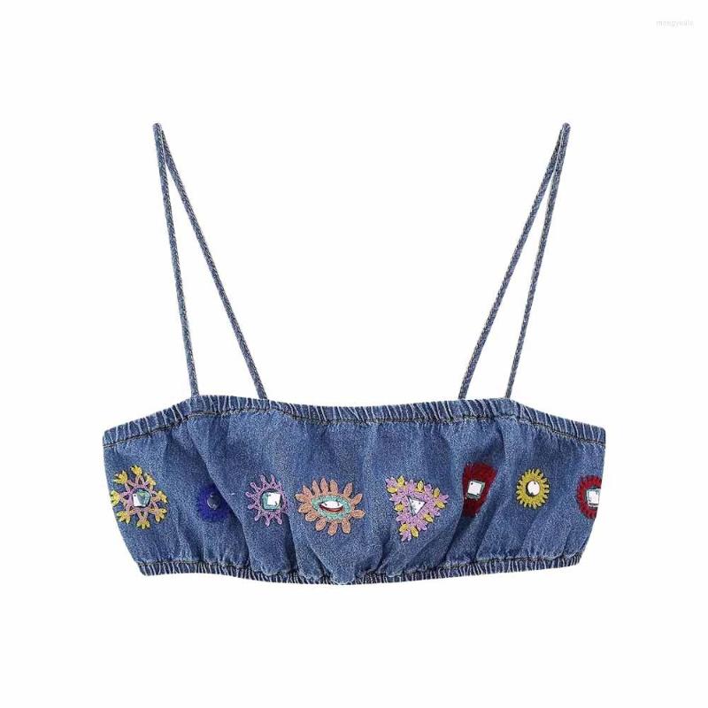 Women's Tanks WOMEN 2023 Spring/Summer Fashion Embroidered Suspender Top Design Sense Retro Short Chic Female Mujer 3798001, Multi
Women's Tanks WOMEN 2023 Spring/Summer Fashion Embroidered Suspender Top Design Sense Retro Short Chic Female Mujer 3798001, Multi