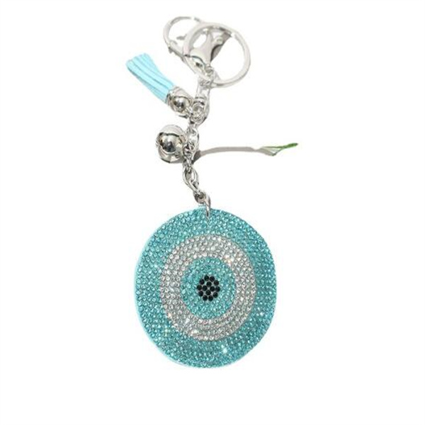 Turkey Eyes Crystal Keychains Keyring for Women Keychain Blue Gold Color Key Chain Bag Accessories Jewelry llaveros ojo turco GC2105