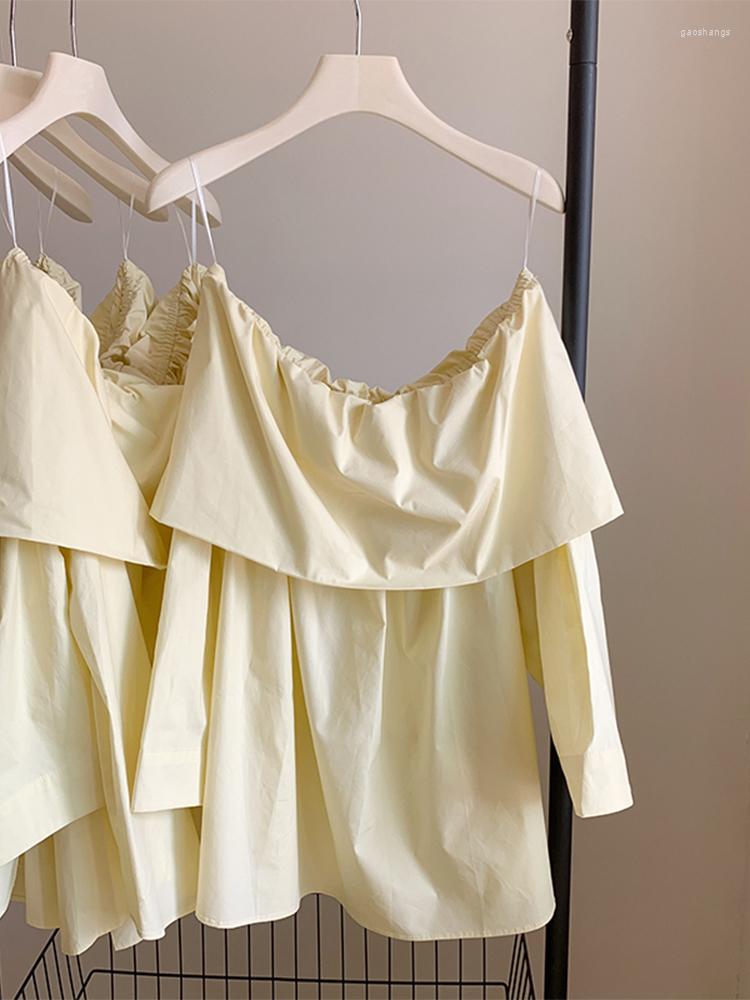 Women's Blouses 2023 Spring Summer Women Solid Color Shirt Slash Neck Ruffle Design Baggy Chic Female French Style Elegance Vintage, White
Women's Blouses 2023 Spring Summer Women Solid Color Shirt Slash Neck Ruffle Design Baggy Chic Female French Style Elegance Vintage, White