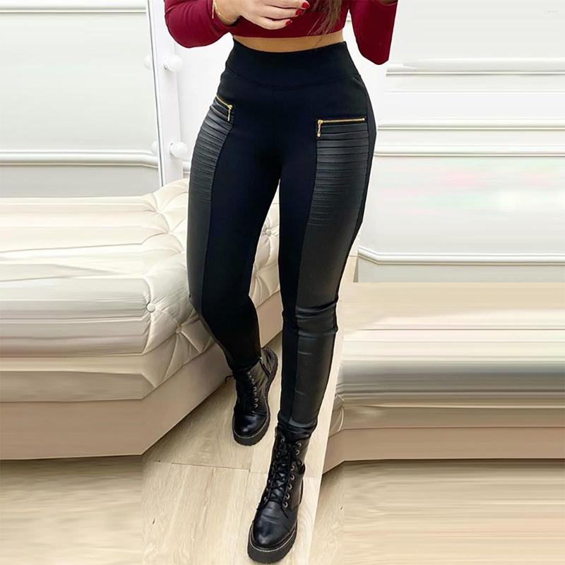 Women' Pants Women Black Jogging Sweatpants High Faux Design Waist Skinny Women' Zipper Leather Contrast
Women' Pants Women Black Jogging Sweatpants High Faux Design Waist Skinny Women' Zipper Leather Contrast