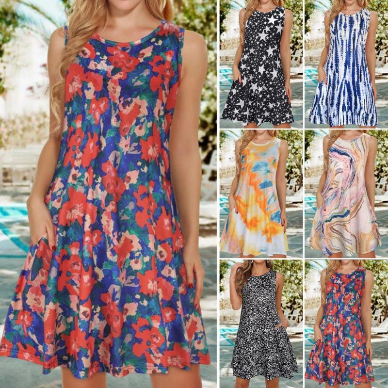 Casual Dresses Summer Beach Dress Loose Artistic Printing Sleeveless A-line Women Vest Round Neck Star Flower Print Ladies Female, Black
Casual Dresses Summer Beach Dress Loose Artistic Printing Sleeveless A-line Women Vest Round Neck Star Flower Print Ladies Female, Black