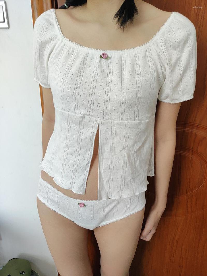 Bras Sets Sexy Women Crop Shirt Short Sleeve Off Shoulder Floral Split Hem Casual Party Summer Tops Skin Friendly S M L, White
Bras Sets Sexy Women Crop Shirt Short Sleeve Off Shoulder Floral Split Hem Casual Party Summer Tops Skin Friendly S M L, White