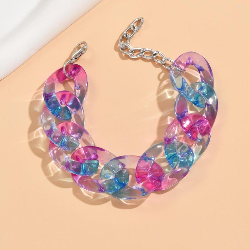 Link Bracelets Bohemian Acrylic Gradient Color Trend Statement Bracelet Colorful Exaggerated Wedding Party Jewelry Pulsera Hombre
Link Bracelets Bohemian Acrylic Gradient Color Trend Statement Bracelet Colorful Exaggerated Wedding Party Jewelry Pulsera Hombre