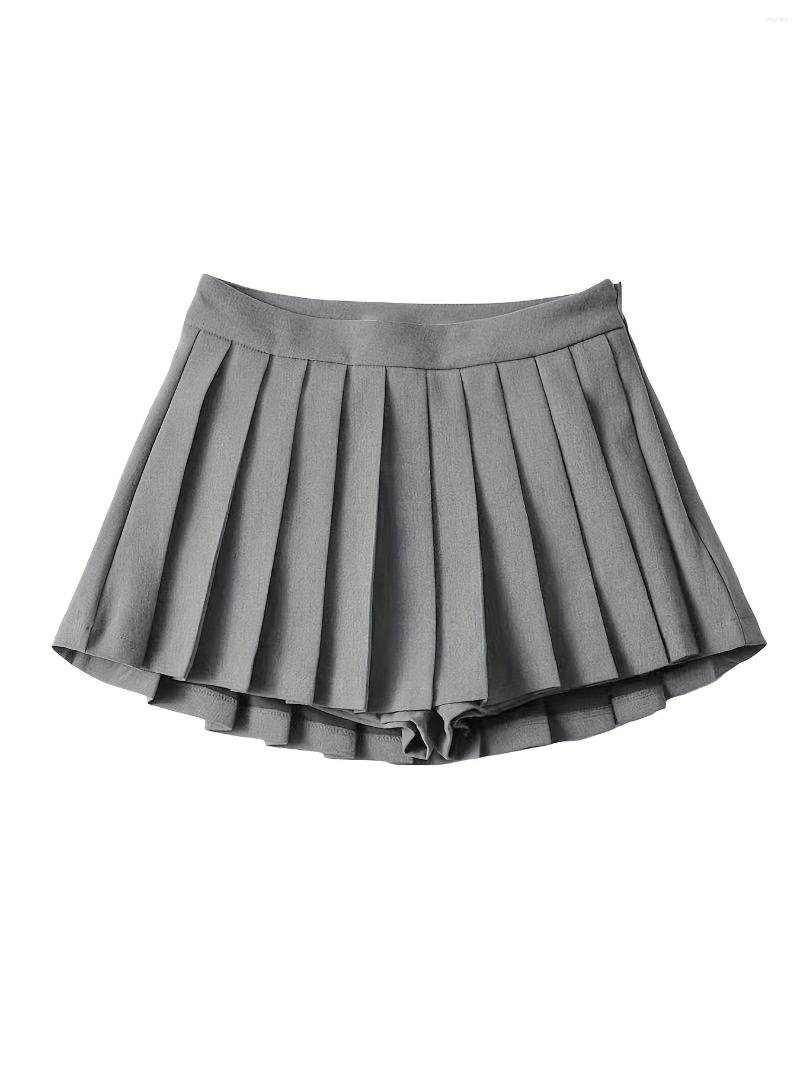 Skirts Solid Pleated Mini Skirt Y2K Cute For Spring & Summer Women's Clothing, Black
Skirts Solid Pleated Mini Skirt Y2K Cute For Spring & Summer Women's Clothing, Black