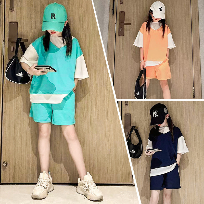 Sets Suits Summer Girls Clothes Casual Suit Cotton Patchwork Short Sleeve Sweat t shirt 1 2 Pants Shorts Tracksuit 5 7 8 9 10 Yrs Kids 230508, Beige
Sets Suits Summer Girls Clothes Casual Suit Cotton Patchwork Short Sleeve Sweat t shirt 1 2 Pants Shorts Tracksuit 5 7 8 9 10 Yrs Kids 230508, Beige