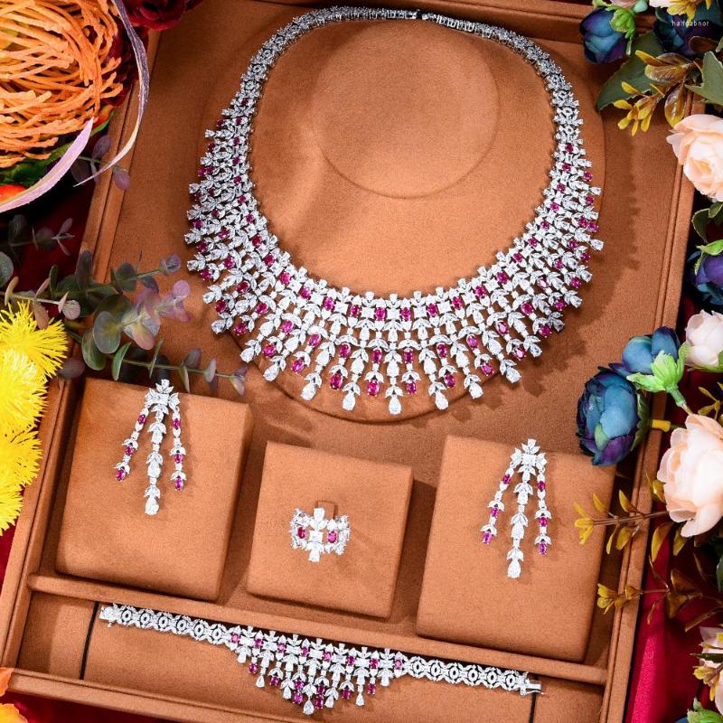 Necklace Earrings Set KellyBola Luxury Noble Zirconian Bride Wedding Party Jewelry Women Female Fashion All-match Banquet Accessories, Picture shown
Necklace Earrings Set KellyBola Luxury Noble Zirconian Bride Wedding Party Jewelry Women Female Fashion All-match Banquet Accessories, Picture shown