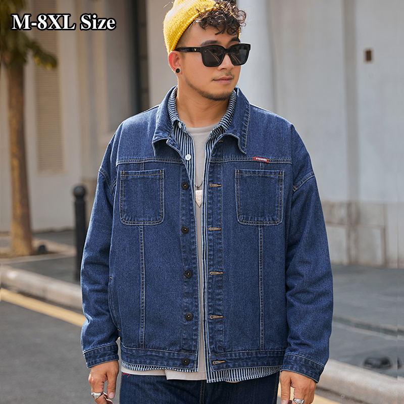 Men's Jackets Plus Size 8XL 6XL 5XL Autumn Black Blue Men's Denim Jacket Loose Fashion Streetwear Classic Casual Jeans Coats Oversize Clothes 230509
Men's Jackets Plus Size 8XL 6XL 5XL Autumn Black Blue Men's Denim Jacket Loose Fashion Streetwear Classic Casual Jeans Coats Oversize Clothes 230509