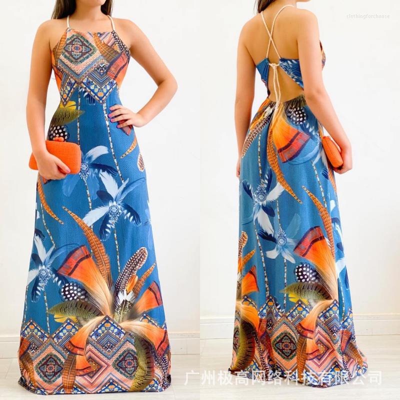 Casual Dresses Women Fashion Sleeveless Strap High Waist Corset Halter Vacation Dress Sexy Tropical Print Bohemian, Lake blue
Casual Dresses Women Fashion Sleeveless Strap High Waist Corset Halter Vacation Dress Sexy Tropical Print Bohemian, Lake blue
