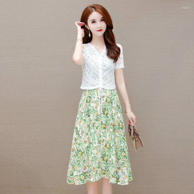Work Dresses Women's Summer Casual Short Sleeve Shirts Coat Suit Female Elegant Floral Sling Sleeveless Two Piece Set Outfit G363, Green
Work Dresses Women's Summer Casual Short Sleeve Shirts Coat Suit Female Elegant Floral Sling Sleeveless Two Piece Set Outfit G363, Green