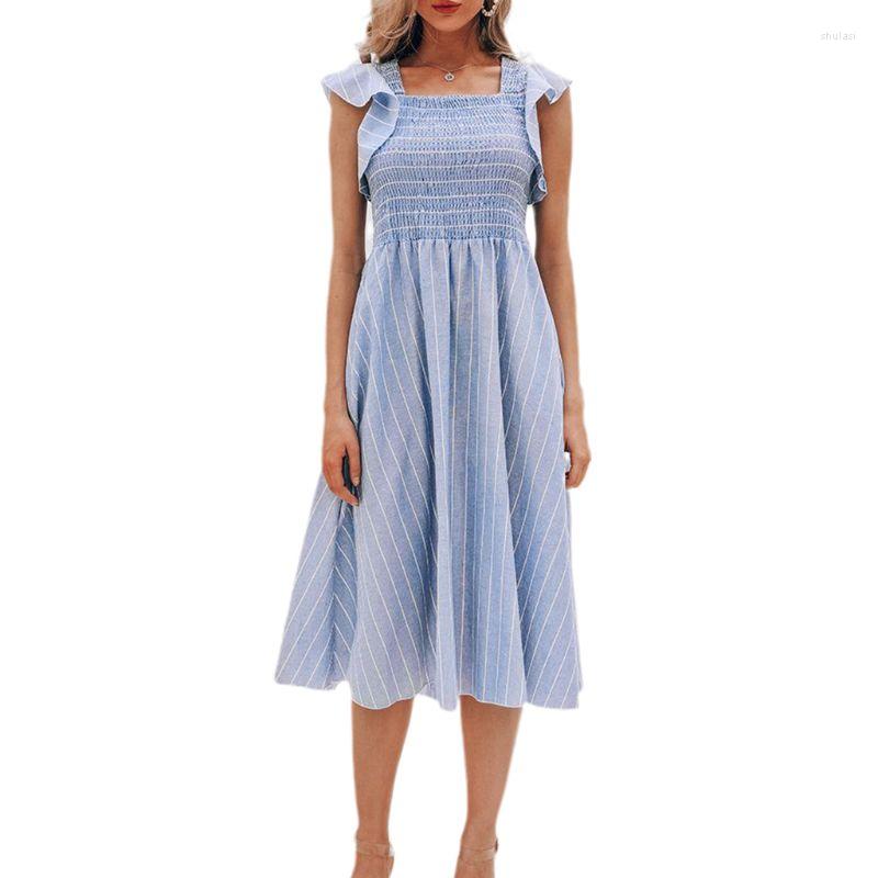 Party Dresses Pastoral Vintage Womens Sleeveless Midi Long Swing Dress Striped Elastic DropShip
Party Dresses Pastoral Vintage Womens Sleeveless Midi Long Swing Dress Striped Elastic DropShip