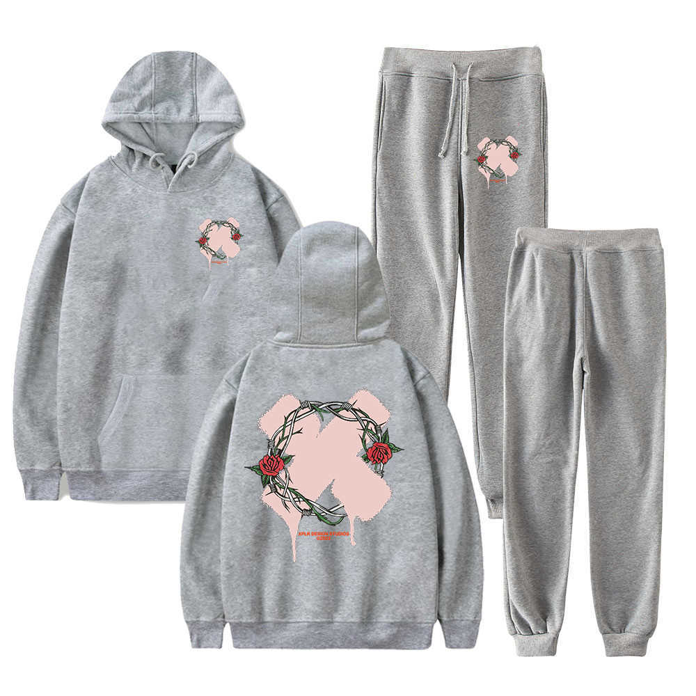 Men's Hoodies Sweatshirts XPLR Sam and Colby Merch Thorn Hoodie Jogger Pants Two Piece Set Sweatshirts+Sweatpants 2023 New Men Women's Suits